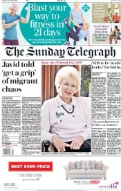 The Sunday Telegraph () Newspaper Front Page for 30 December 2018