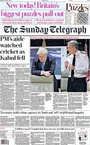 The Sunday Telegraph () Newspaper Front Page for 30 January 2022
