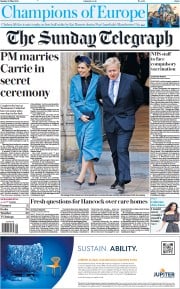 The Sunday Telegraph () Newspaper Front Page for 30 May 2021