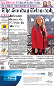 The Sunday Telegraph () Newspaper Front Page for 31 October 2021