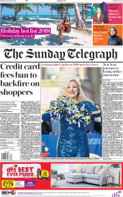 The Sunday Telegraph () Newspaper Front Page for 31 December 2017