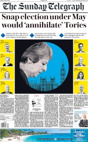 The Sunday Telegraph () Newspaper Front Page for 31 March 2019