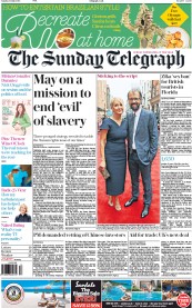 The Sunday Telegraph () Newspaper Front Page for 31 July 2016