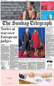 The Sunday Telegraph () Newspaper Front Page for 3 December 2017