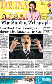The Sunday Telegraph () Newspaper Front Page for 5 May 2019