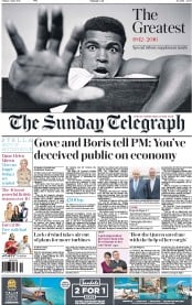 The Sunday Telegraph () Newspaper Front Page for 5 June 2016