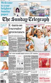The Sunday Telegraph () Newspaper Front Page for 5 July 2015