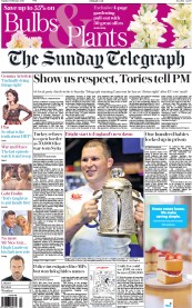 The Sunday Telegraph () Newspaper Front Page for 7 February 2016