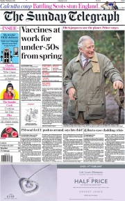 The Sunday Telegraph () Newspaper Front Page for 7 February 2021