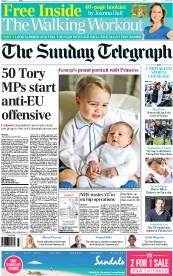 The Sunday Telegraph () Newspaper Front Page for 7 June 2015