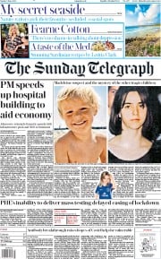 The Sunday Telegraph () Newspaper Front Page for 7 June 2020