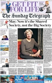 The Sunday Telegraph () Newspaper Front Page for 8 January 2017