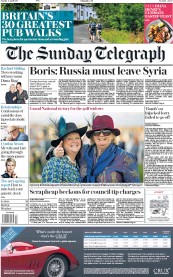 The Sunday Telegraph () Newspaper Front Page for 9 April 2017