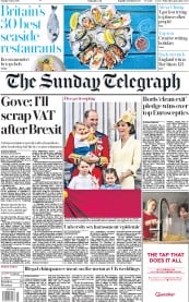 The Sunday Telegraph () Newspaper Front Page for 9 June 2019
