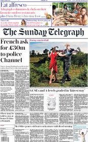 The Sunday Telegraph () Newspaper Front Page for 9 August 2020