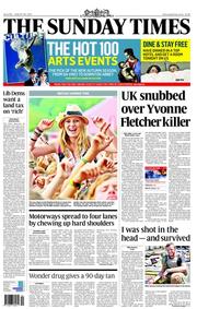 The Sunday Times () Newspaper Front Page for 28 August 2011