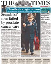 The Times () Newspaper Front Page for 10 November 2014