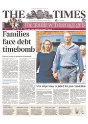 The Times () Newspaper Front Page for 11 July 2013