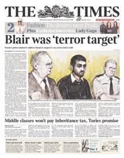 The Times () Newspaper Front Page for 15 October 2014