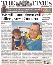 The Times () Newspaper Front Page for 15 September 2014