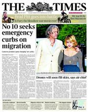 The Times () Newspaper Front Page for 16 October 2014