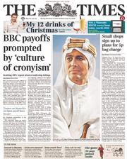 The Times () Newspaper Front Page for 16 December 2013