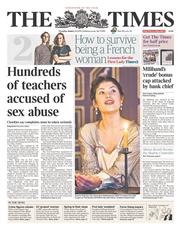 The Times () Newspaper Front Page for 16 January 2014