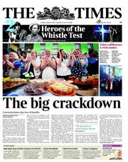 The Times () Newspaper Front Page for 16 August 2011