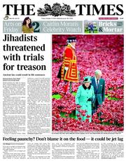 The Times () Newspaper Front Page for 17 October 2014