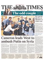 The Times () Newspaper Front Page for 18 June 2013