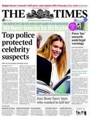 The Times () Newspaper Front Page for 20 March 2013