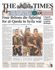The Times () Newspaper Front Page for 21 November 2013