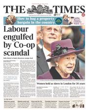 The Times () Newspaper Front Page for 22 November 2013