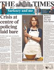 The Times () Newspaper Front Page for 23 October 2013