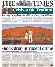 The Times () Newspaper Front Page for 23 April 2014
