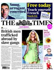 The Times () Newspaper Front Page for 24 September 2011