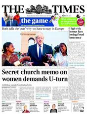The Times () Newspaper Front Page for 26 November 2012