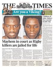 The Times () Newspaper Front Page for 27 February 2014