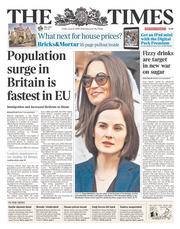 The Times () Newspaper Front Page for 27 June 2014