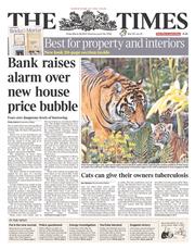 The Times () Newspaper Front Page for 28 March 2014