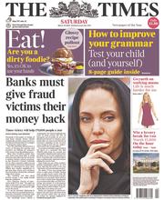 The Times () Newspaper Front Page for 29 March 2014