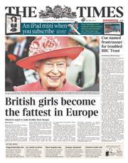 The Times () Newspaper Front Page for 29 May 2014