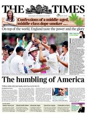 The Times () Newspaper Front Page for 2 August 2011