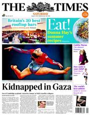 The Times () Newspaper Front Page for 2 August 2014