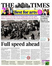 The Times () Newspaper Front Page for 30 September 2011