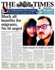 The Times () Newspaper Front Page for 3 November 2014