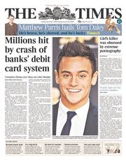 The Times () Newspaper Front Page for 3 December 2013