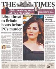 The Times () Newspaper Front Page for 3 January 2014