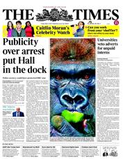 The Times () Newspaper Front Page for 3 May 2013