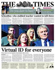 The Times () Newspaper Front Page for 4 November 2014